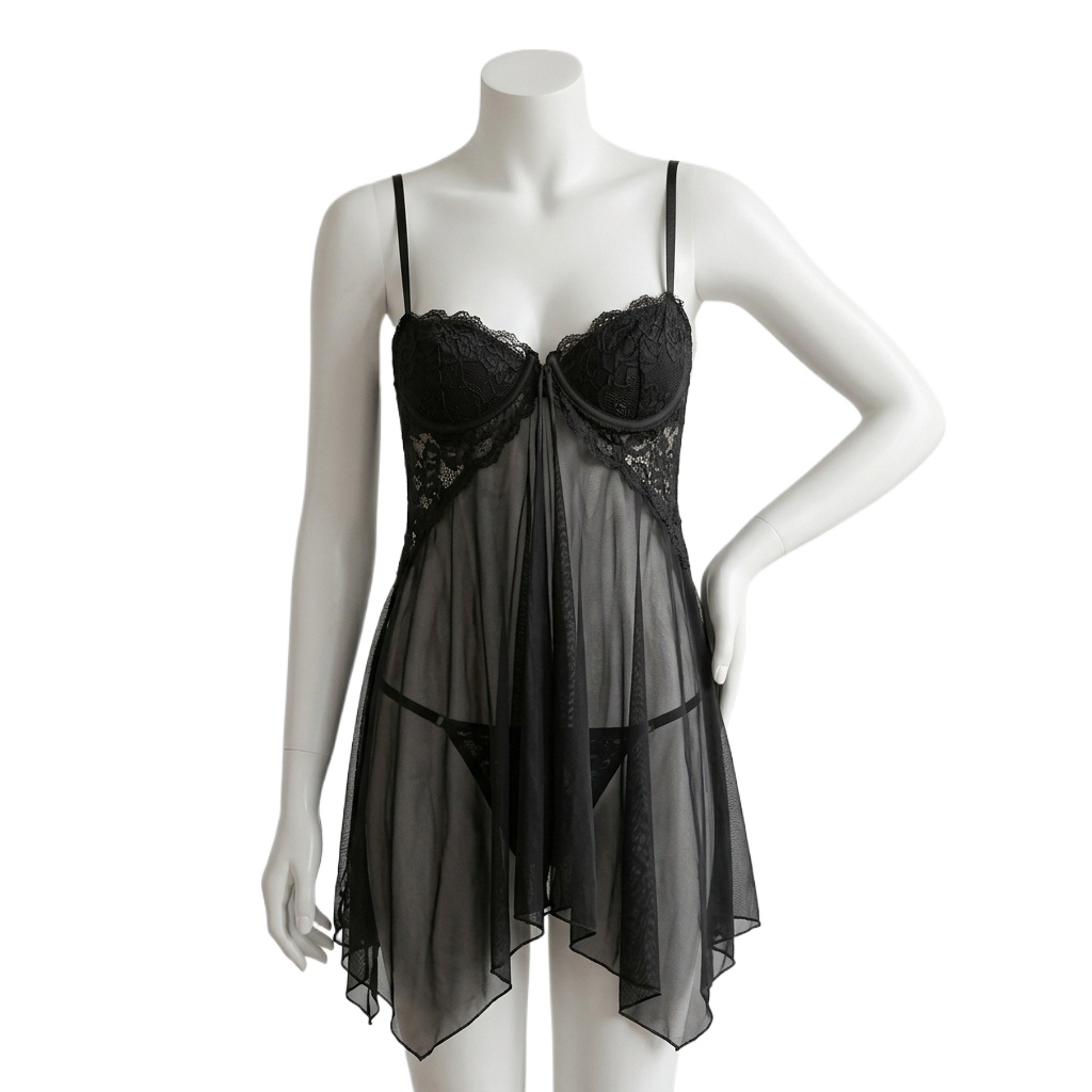 Babydoll Chemise Night - Женское кружевное белье в стиле «бэбидол»,