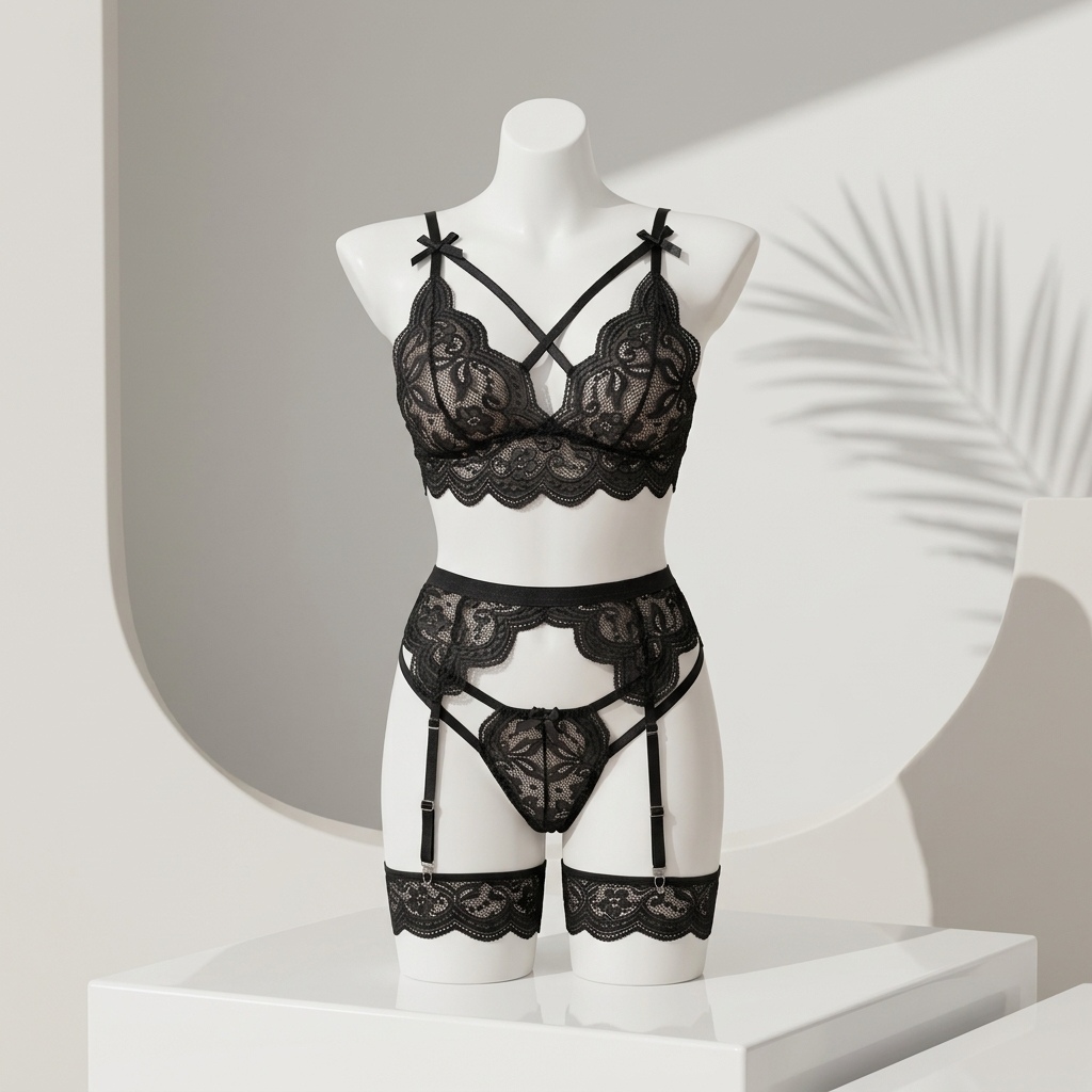 Женский комплект кружевного бе – обзор и цена Garter Belt Set
