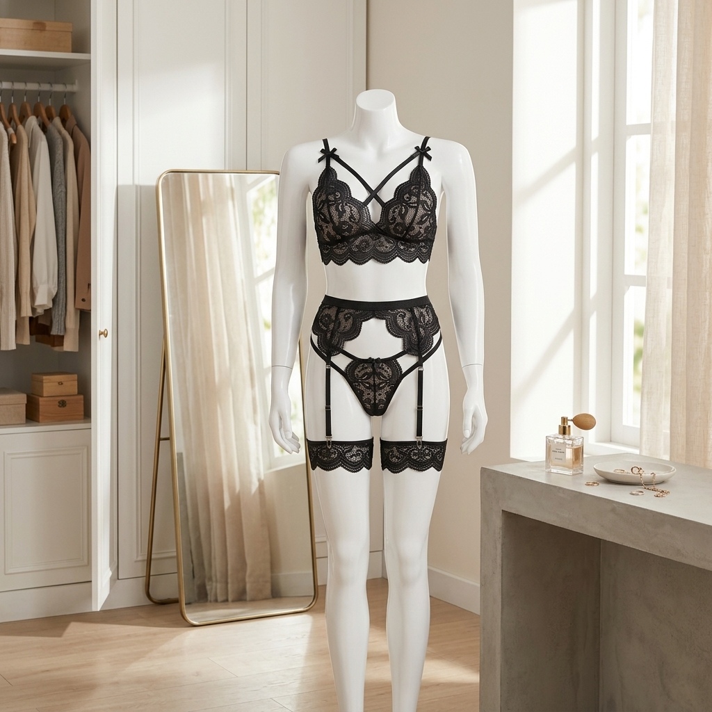 Женский комплект кружевного бе – обзор и цена Garter Belt Set